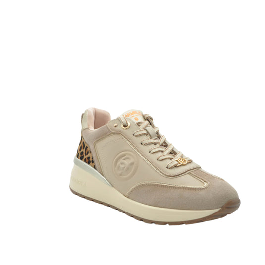 Beige sneaker with leopard print