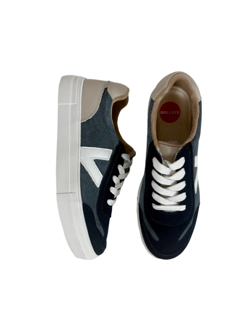Load image into Gallery viewer, navy drilleys shoes