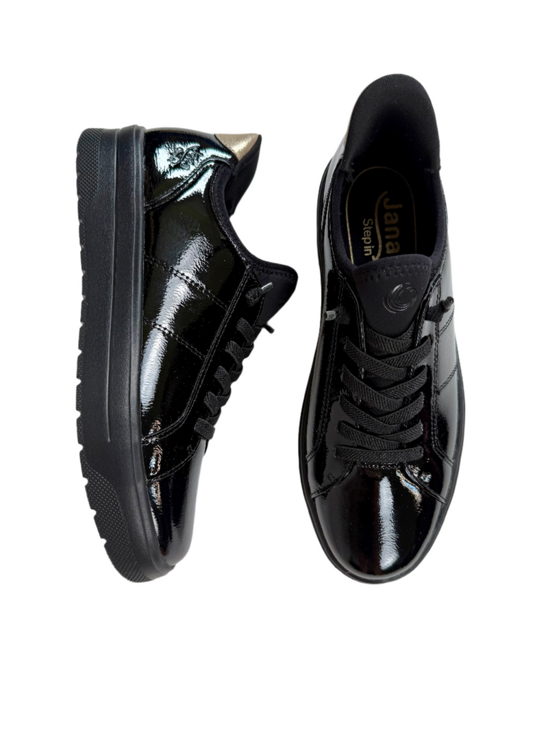 Load image into Gallery viewer, black patent ladies shoes