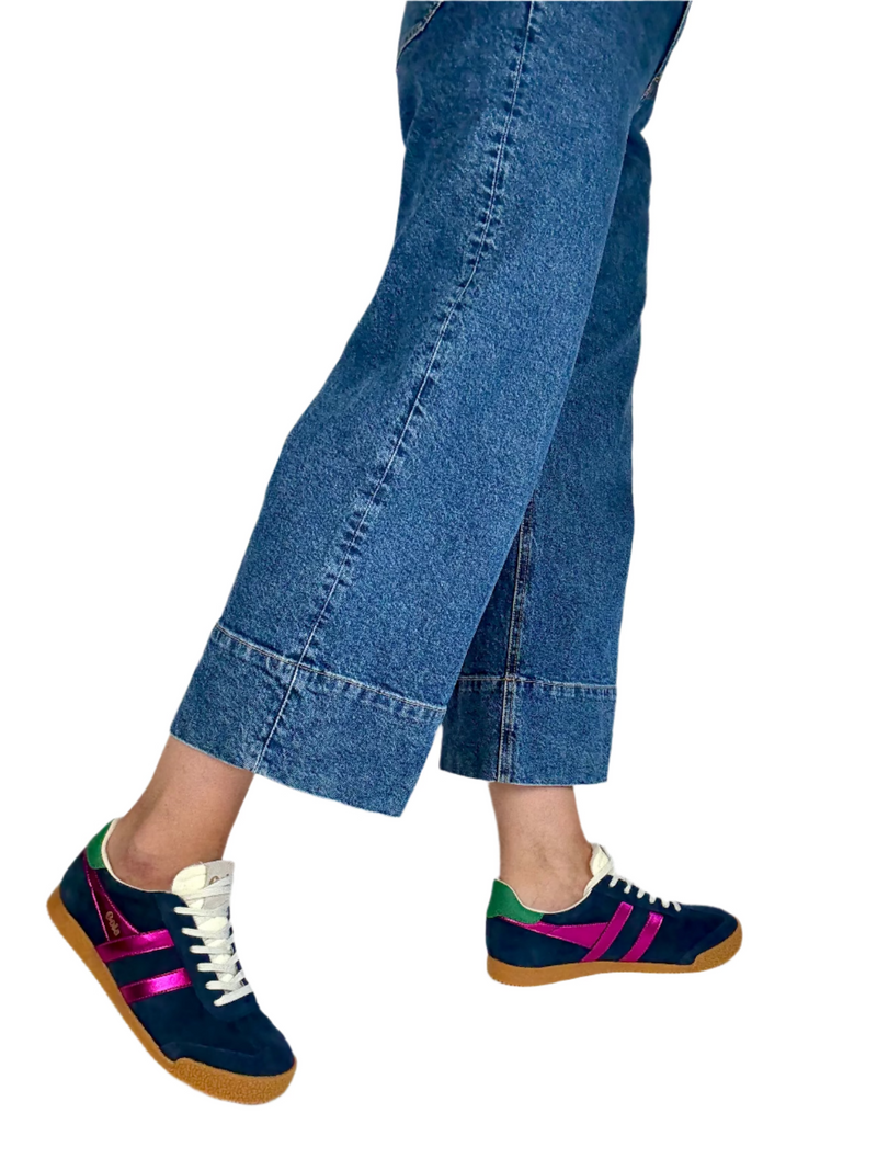 Load image into Gallery viewer, navy fashion trainers