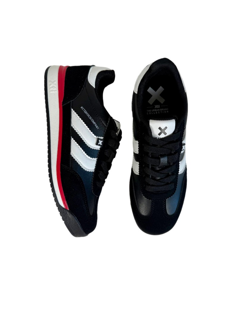 Load image into Gallery viewer, black casual trainers