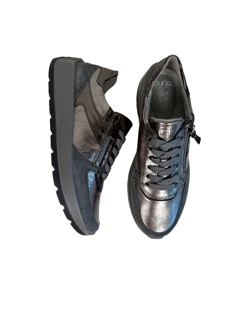 Load image into Gallery viewer, ladies silver ara shoes