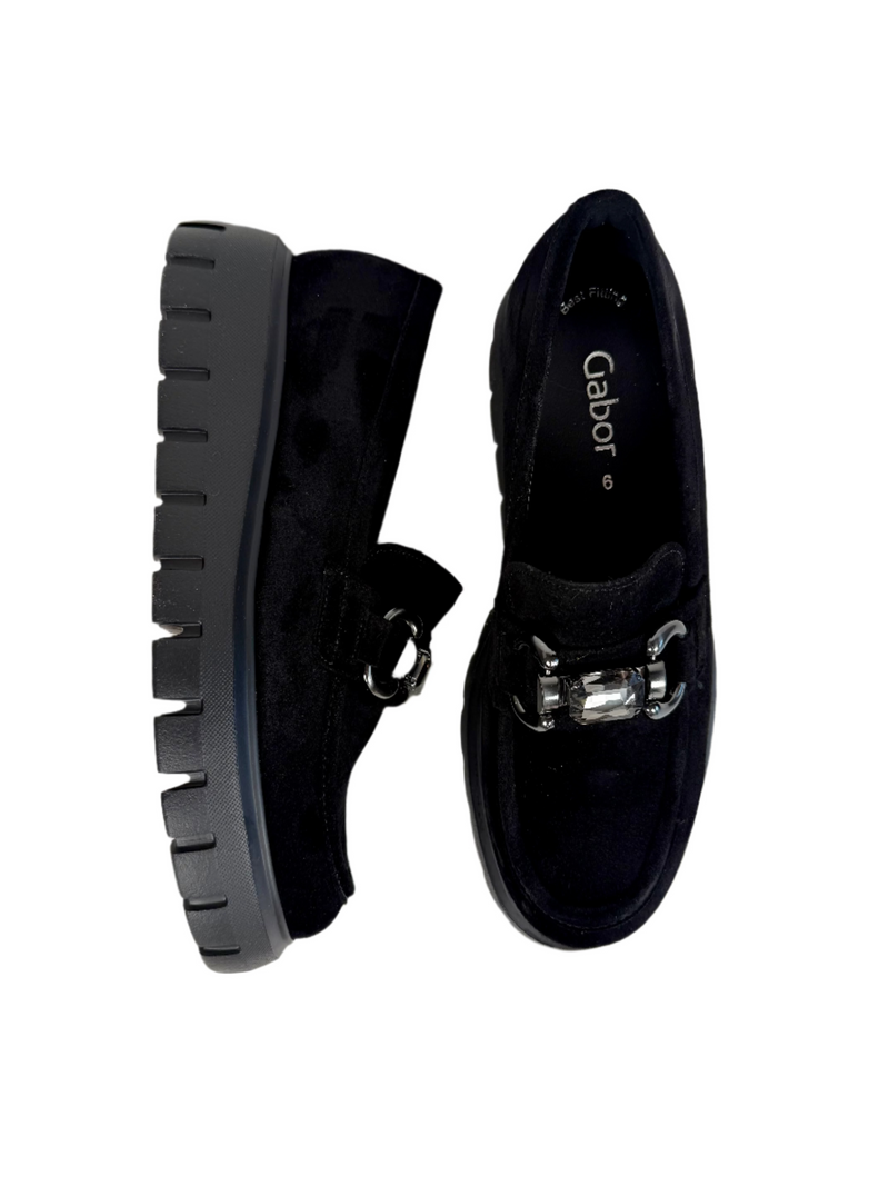 Load image into Gallery viewer, black ladies loafers