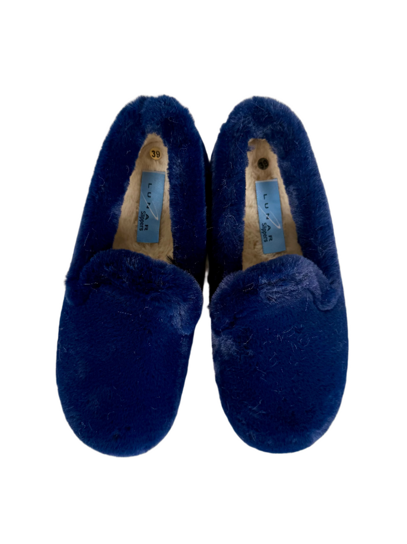 Load image into Gallery viewer, blue ladies slippers