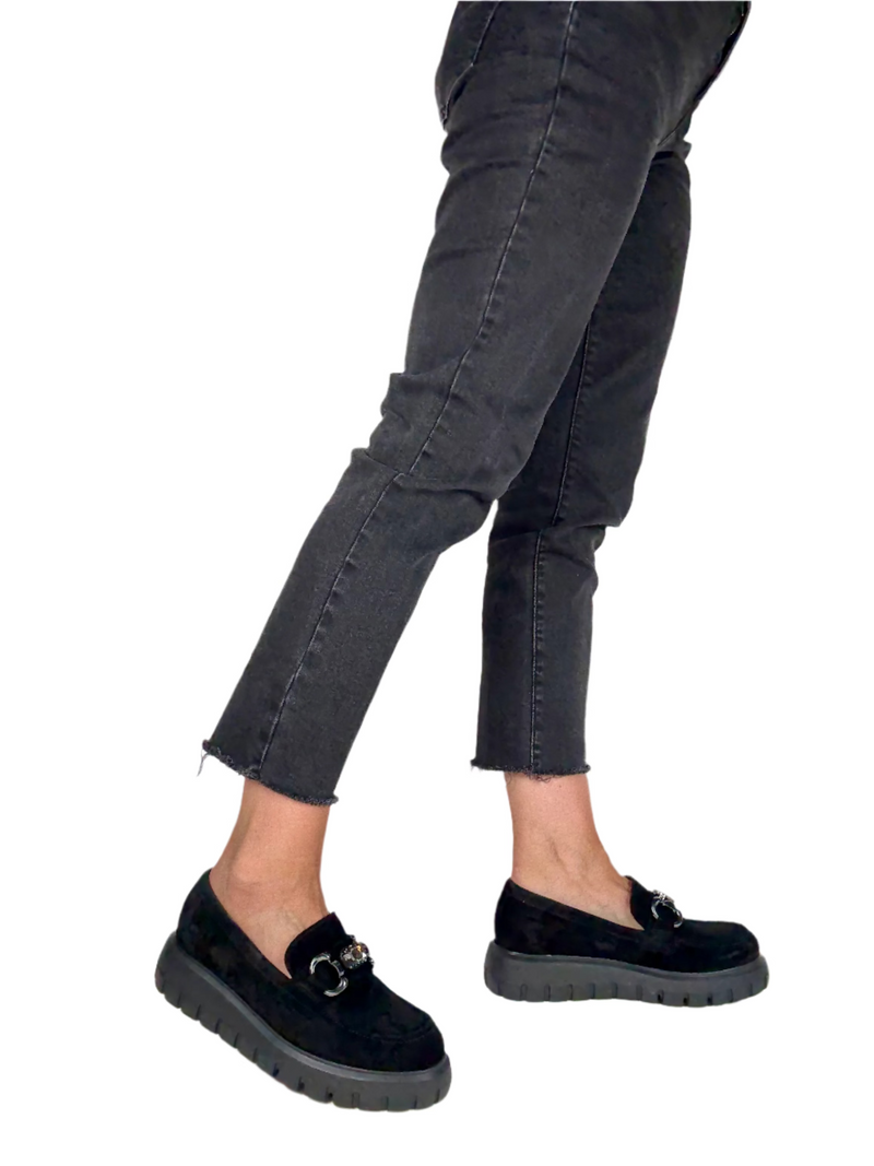 Load image into Gallery viewer, black loafers gabor