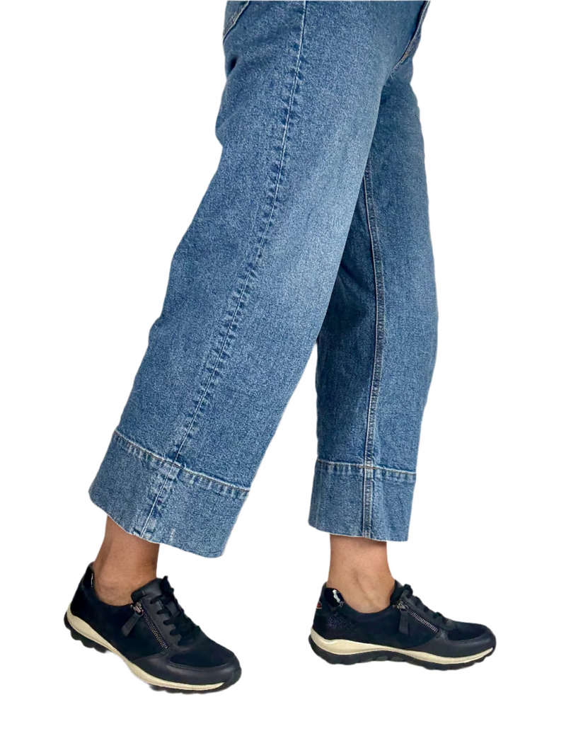 Load image into Gallery viewer, gabor navy rolling soft trainers