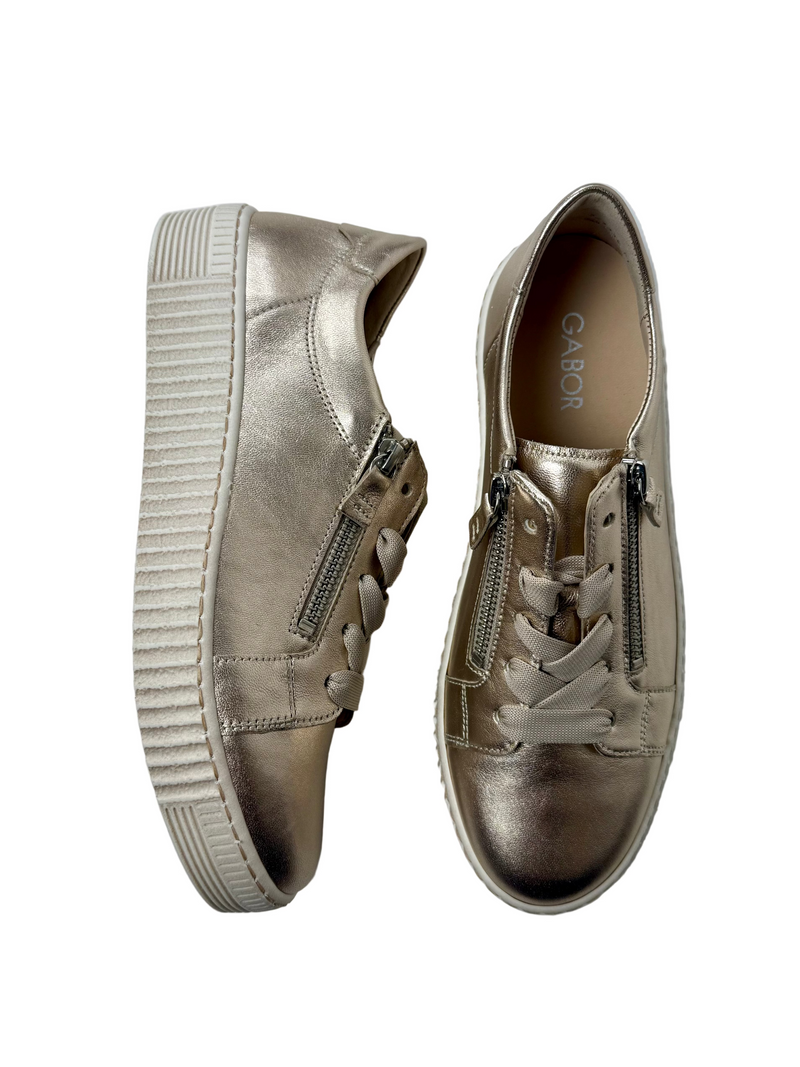 Load image into Gallery viewer, gold platform shoes