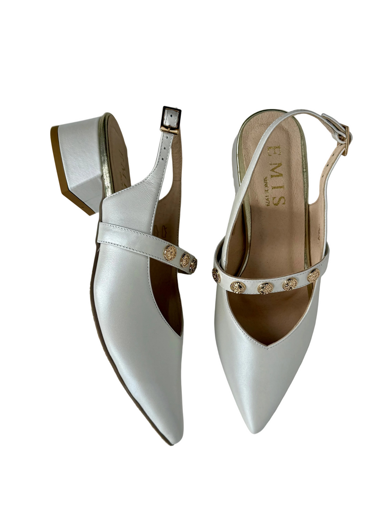 Load image into Gallery viewer, beige emis heels