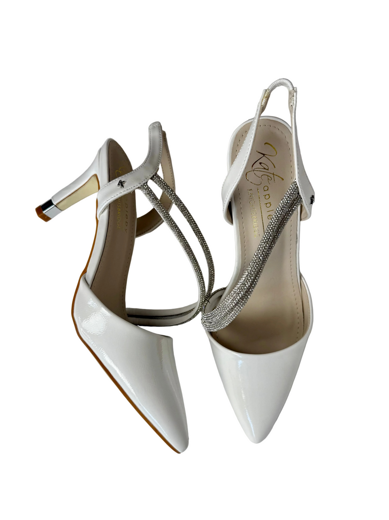 Load image into Gallery viewer, white heels kate appleby