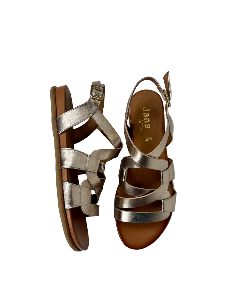 Load image into Gallery viewer, gold sandals