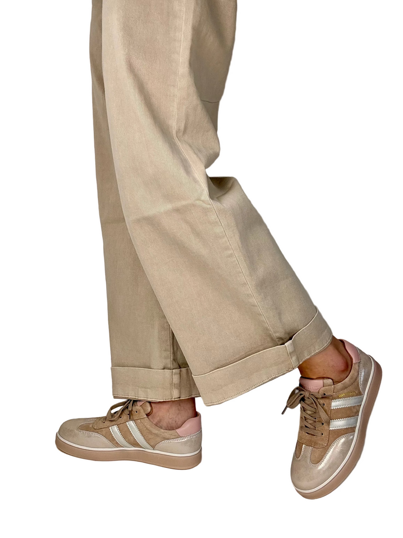 Load image into Gallery viewer, ladies beige sneakers