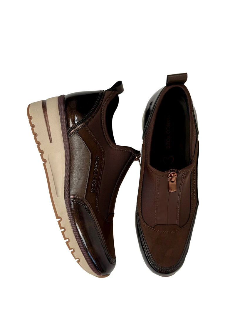 Load image into Gallery viewer, brown wedge shoes