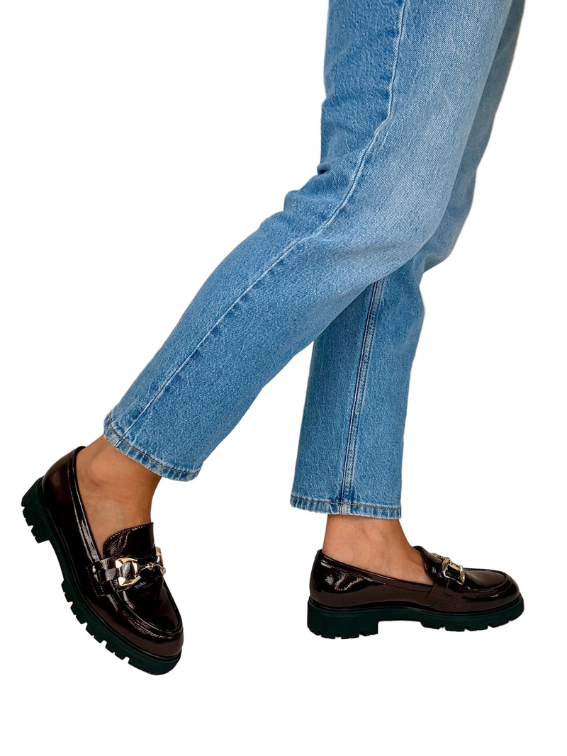 Load image into Gallery viewer, wine patent loafers