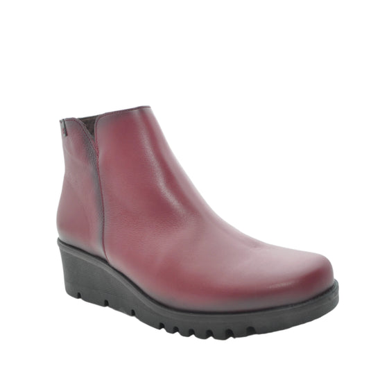 wine wedge boots
