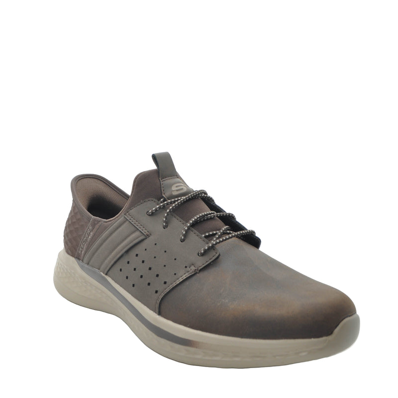 Load image into Gallery viewer, dark brown skechers slip ins for men