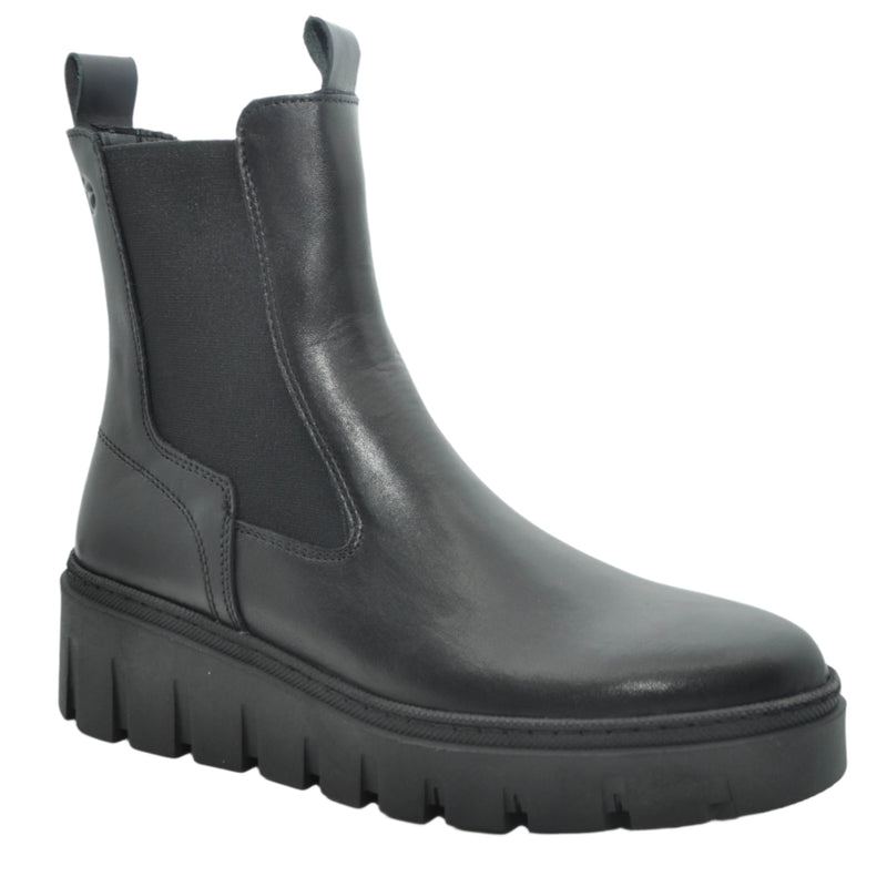 Load image into Gallery viewer, black womens wedge boots