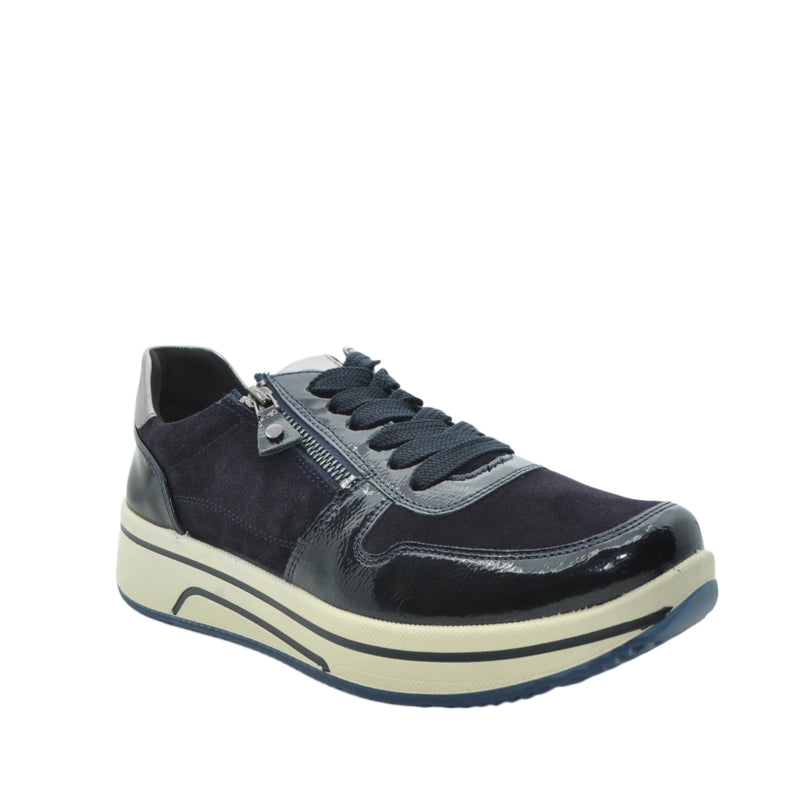 Load image into Gallery viewer, navy wide fitting shoes