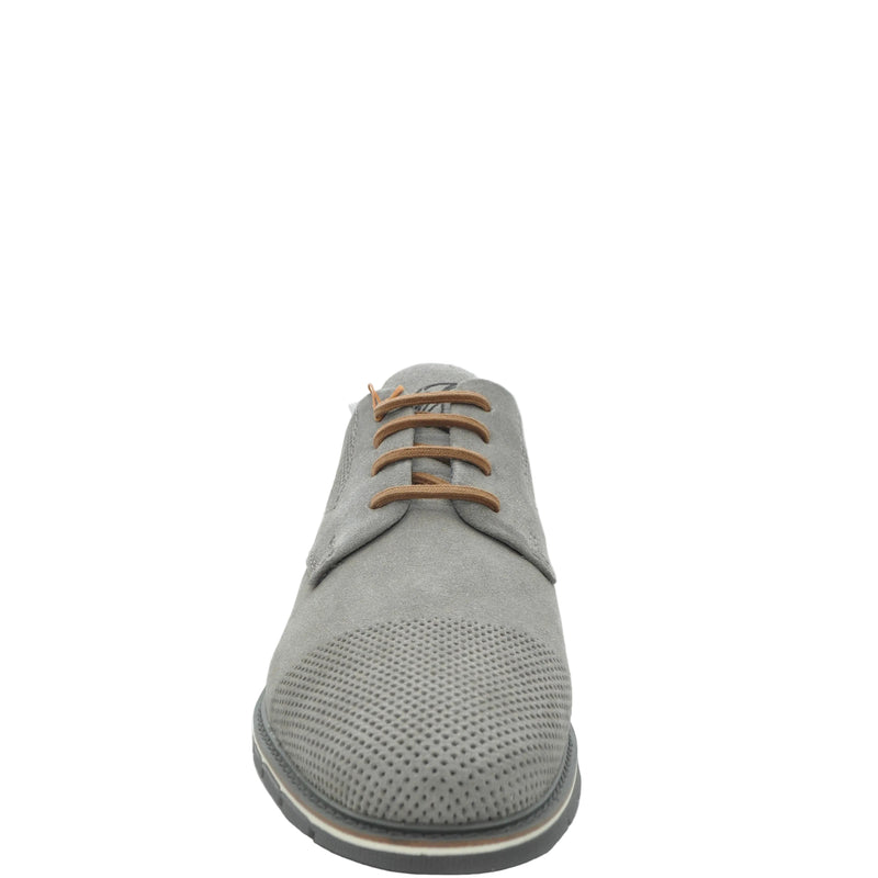 Load image into Gallery viewer, grey suede smart dress shoes