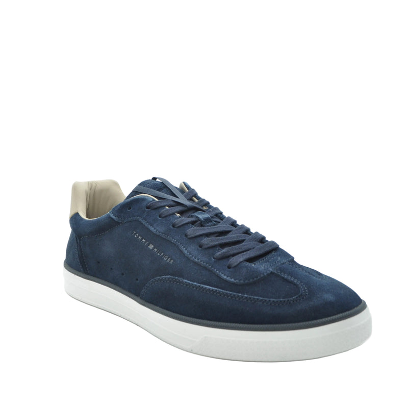 Load image into Gallery viewer, mens navy suede trainers