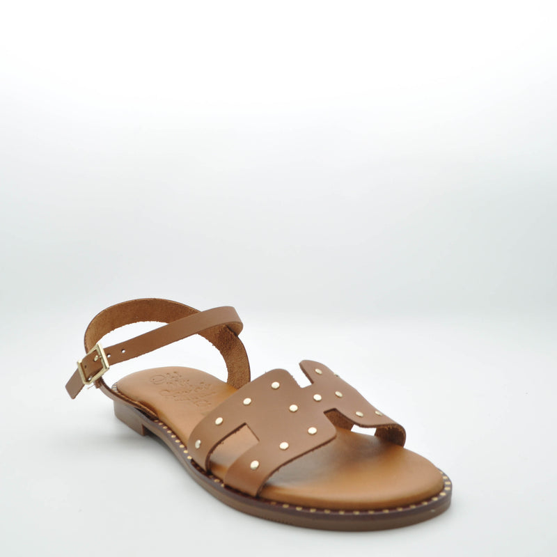 Load image into Gallery viewer, flat brown sandals for women