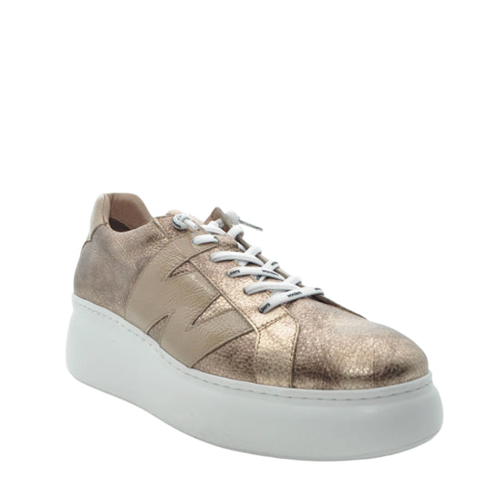 gold platform trainers