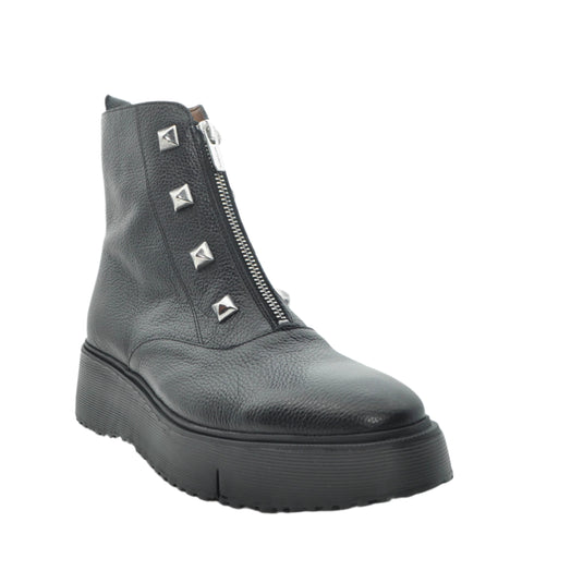 wonders black wedge boots
