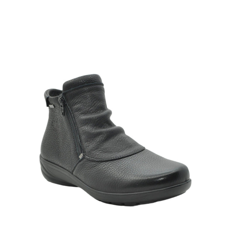 Load image into Gallery viewer, black low wedge boots