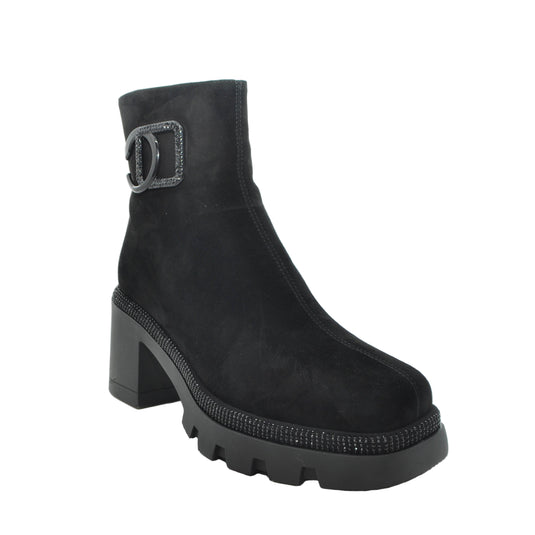 black platform boots