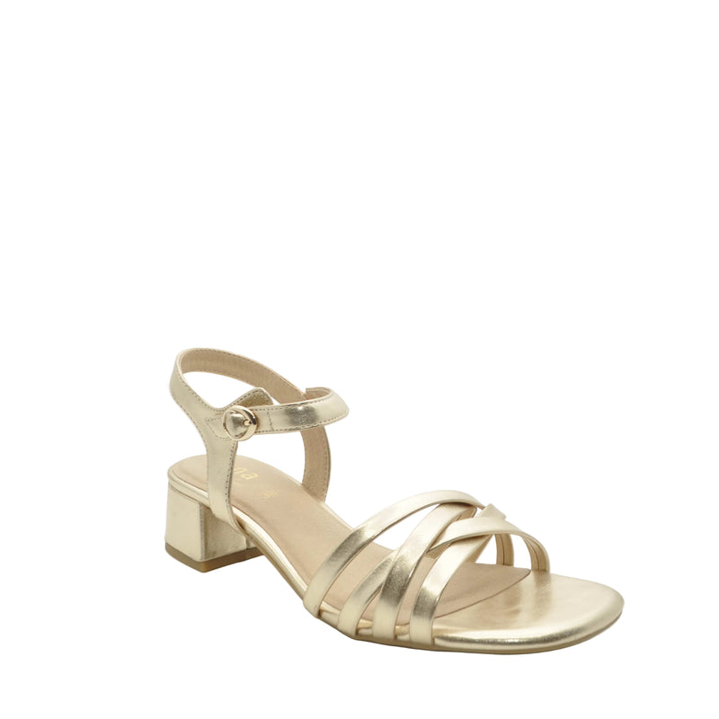 Load image into Gallery viewer, gold heels wide fit