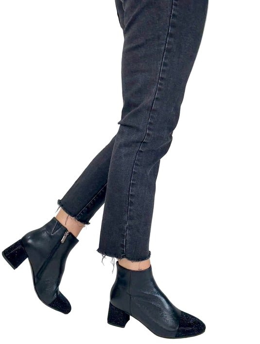 back ladies ankle boots