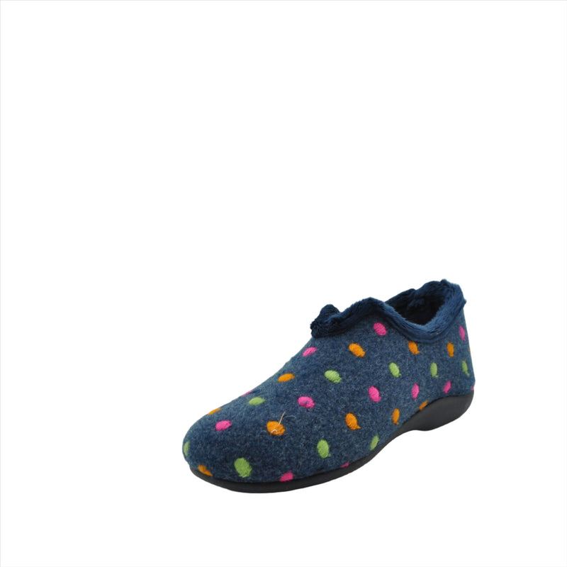 Load image into Gallery viewer, navy ladies slippers