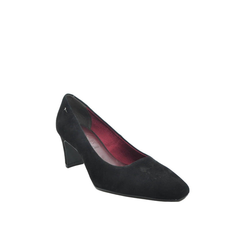 Load image into Gallery viewer, black tamaris court shoes