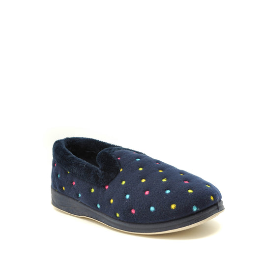 ladies slippers navy