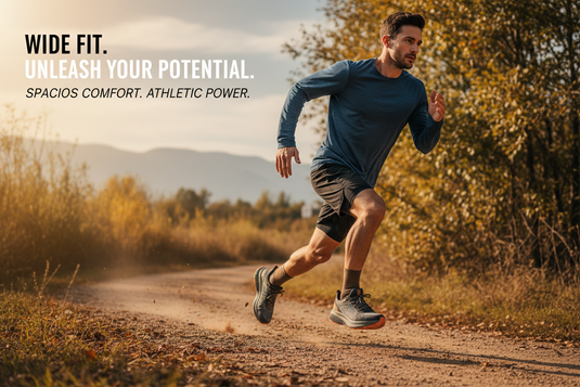 Mens Wide Fitting Running and Outdoor Shoes
