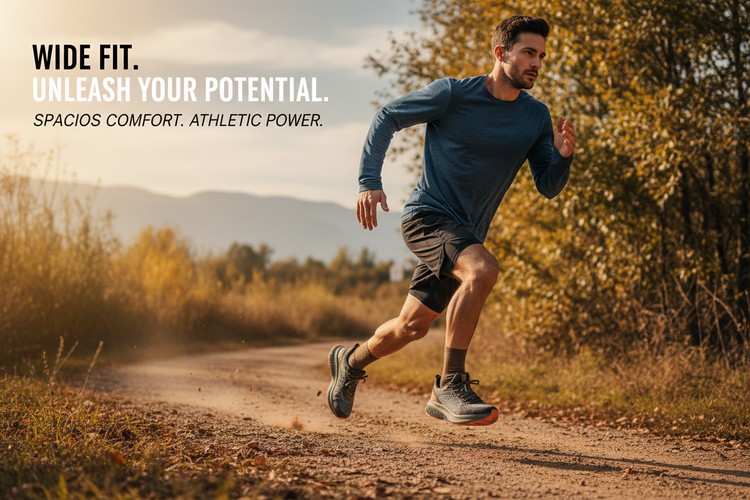 Mens Wide Fitting Running and Outdoor Shoes