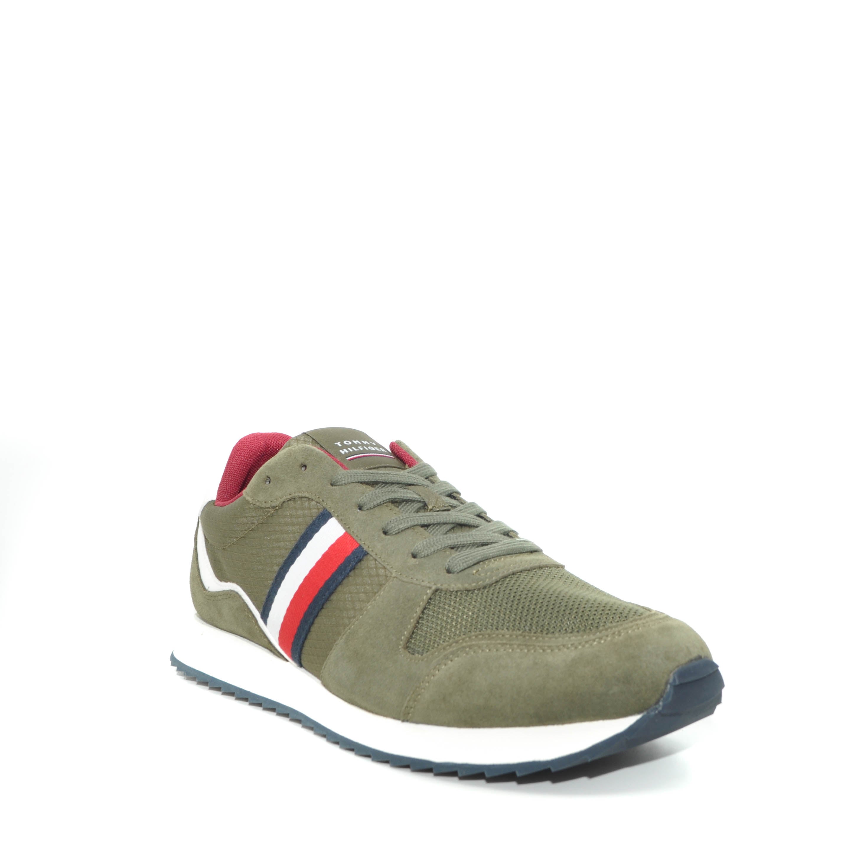 Tommy Hilfiger green mens trainers