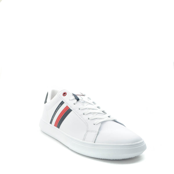 white leather trainers men