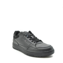 Load image into Gallery viewer, mens black leather trainers