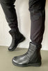 black leather boots for women