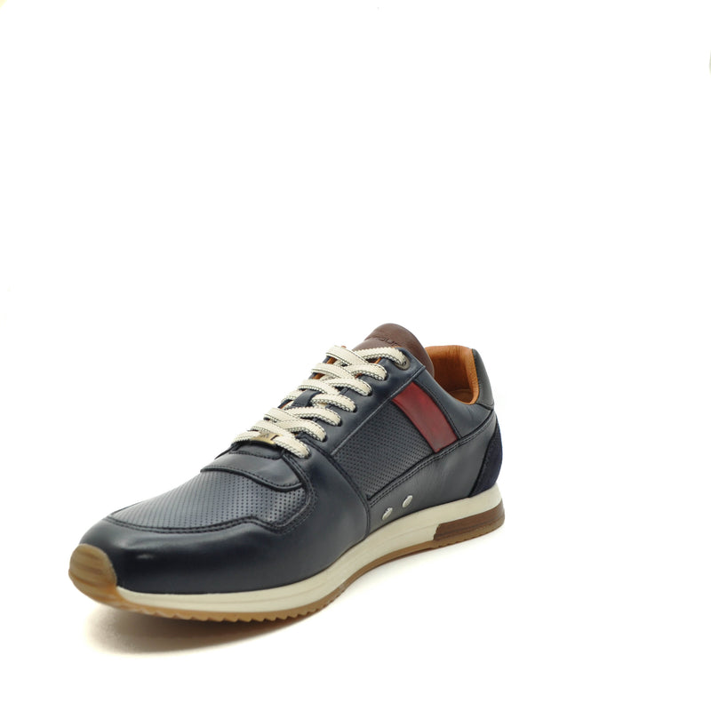 Load image into Gallery viewer, navy leather shoes for men
