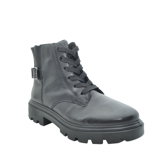 black lace up boots