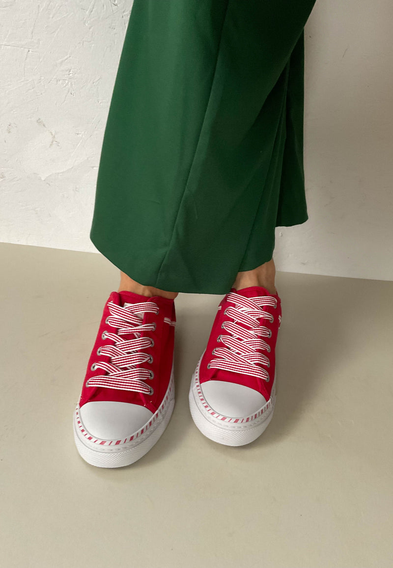 Load image into Gallery viewer, red trainers for women
