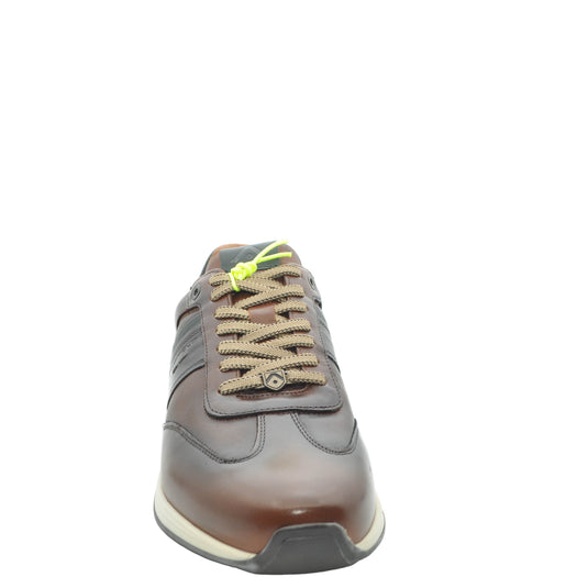mens casual leather trainers