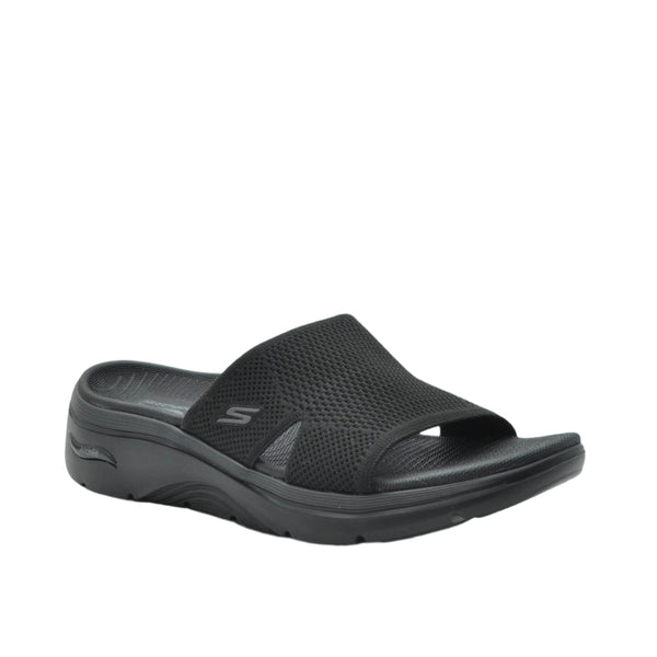 black slider sandals