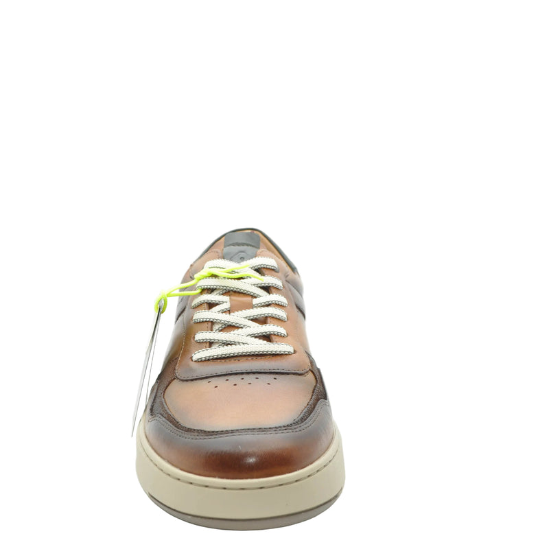 Load image into Gallery viewer, brown leather trainers for men
