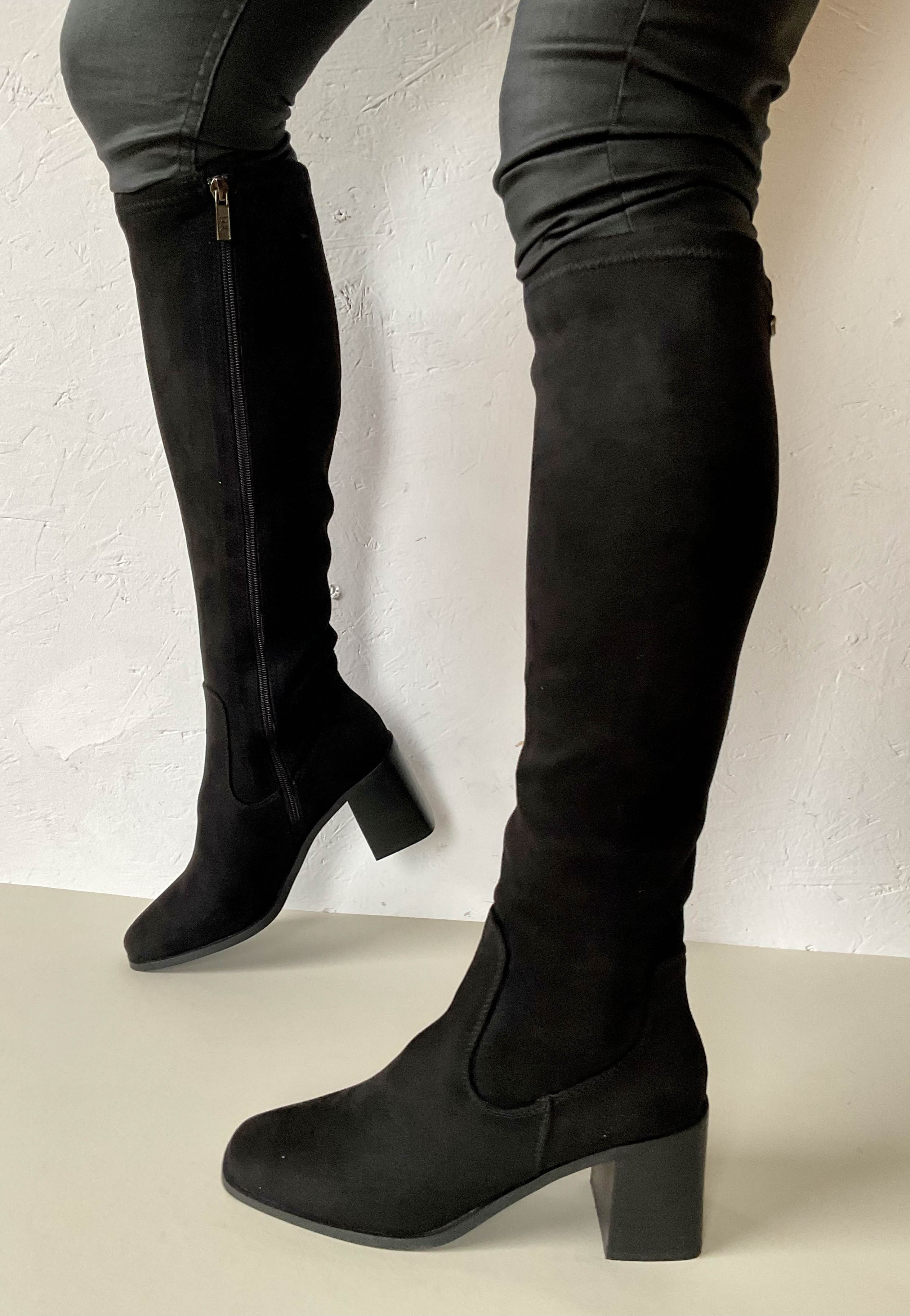 Black long boots