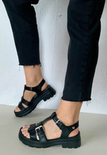 Load image into Gallery viewer, black sandals xti