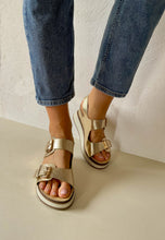 Load image into Gallery viewer, gold xti sandals
