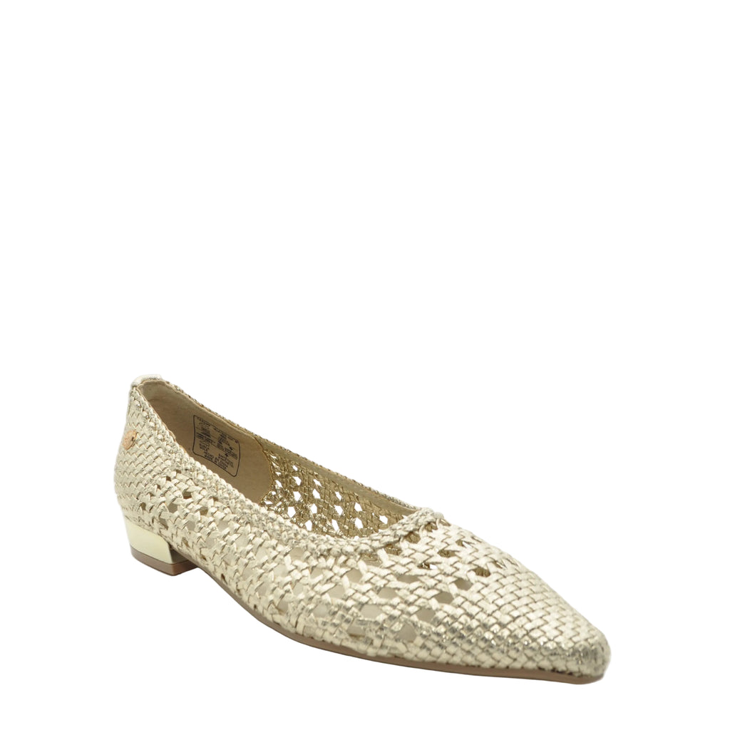 gold womens flats