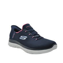 Load image into Gallery viewer, navy ladies slip in skechers